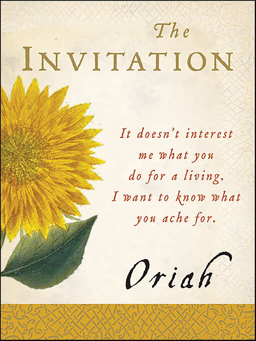 Title details for The Invitation by Oriah - Available